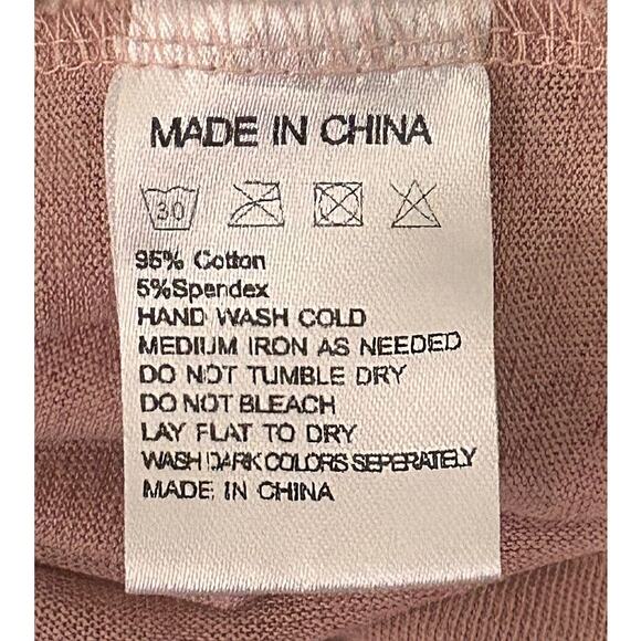 AndTheWhy Round Neck Colorblock Pink Long Sleeve T-Shirt Small - Picture 6 of 6